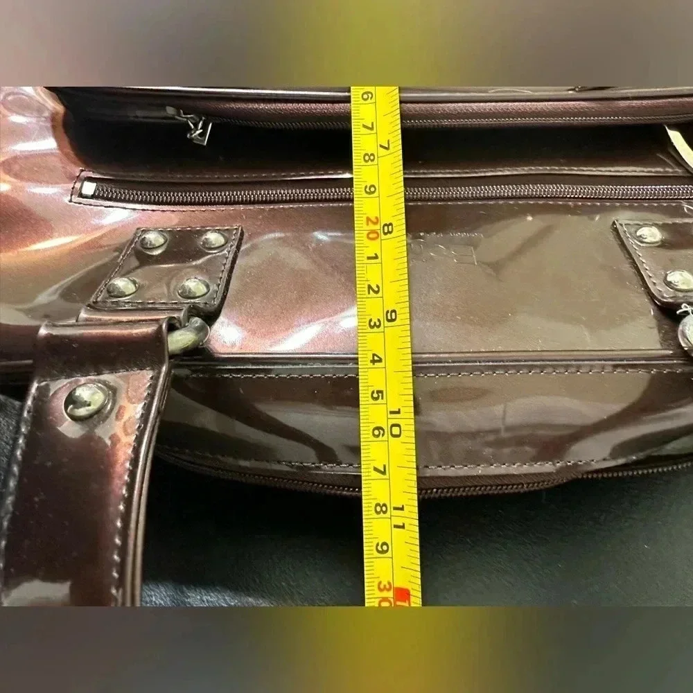 Beijo brown bronze large tote with multiple pockets